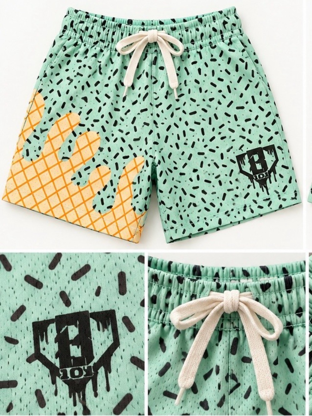 Baseball Lifestyle - Kids Ice-cream cone drip shorts